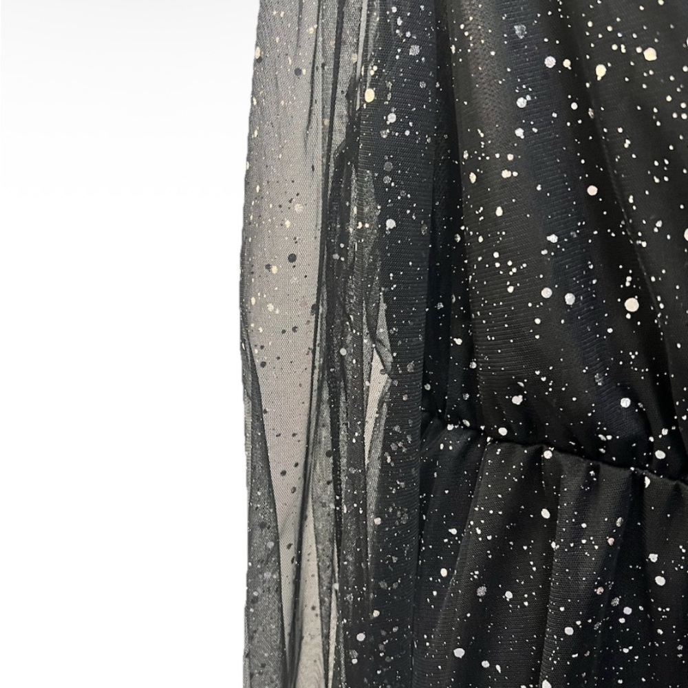 Clasi Sequin Mesh Overlay Dress, Autumn Black & Silver 2X (16) - Picture 10 of 10